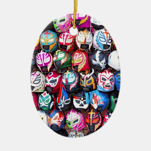 Lucha Libre Keramisch Ornament (Voorkant)