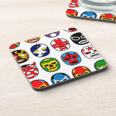 Lucha Libre Luchador Mexican Wrestling Maskers Bier Onderzetter (Linkerzijde)