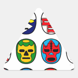 Lucha Libre Luchador Mexican Wrestling Mmaskers Driehoek Sticker