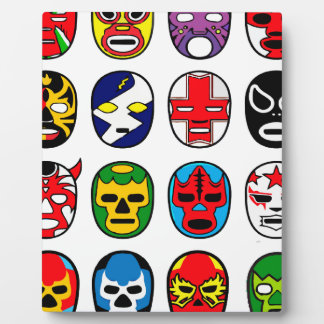 Lucha Libre Luchador Mexican Wrestling Mmaskers Fotoplaat