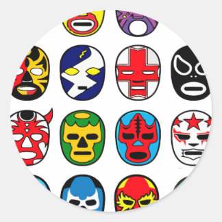 Lucha Libre Luchador Mexican Wrestling Mmaskers Ronde Sticker