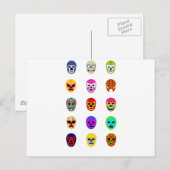 Lucha Libre Mask Mexican Wrestling Briefkaart (Voorkant / Achterkant)