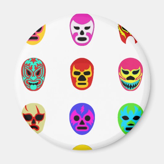 Lucha Libre Mask Mexican Wrestling Magneet (Voorkant)