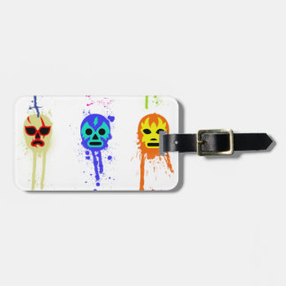 Lucha Libre Mask Mexican Wrestling Paint Drip Bagagelabel