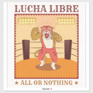Lucha Libre-mask retro sportposter kunst Sticker