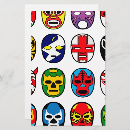 Lucha Libre Mask worstler Mexican Wrestling Briefpapier (Voorkant / Achterkant)