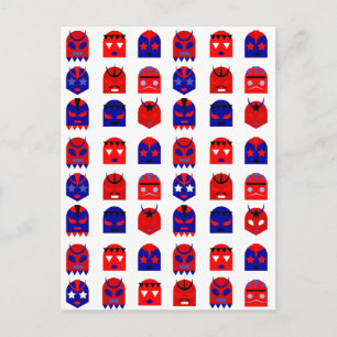 lucha libre maskers briefkaart