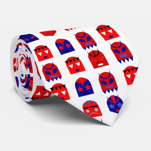 Lucha libre maskers herenkleding mannen stropdas s (Opgerold)