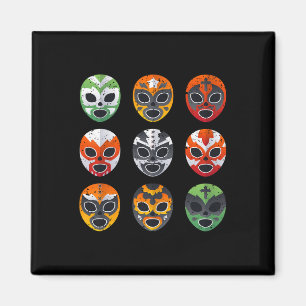 Lucha Libre-maskers T-shirt Jongen Mannen Mexicaan Magneet