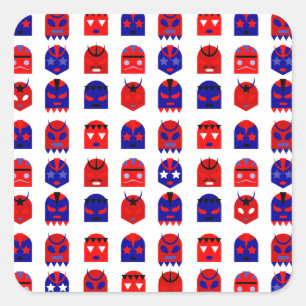 lucha libre maskers vierkante sticker