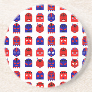 lucha libre maskers zandsteen onderzetter