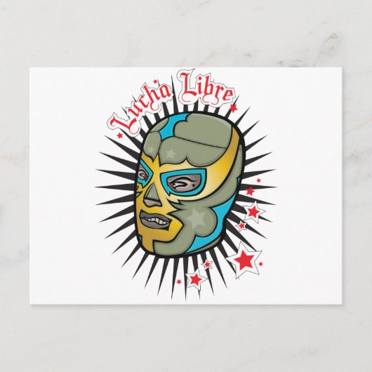 Lucha Libre Mexican Wrestling Mask Briefkaart (Voorkant)