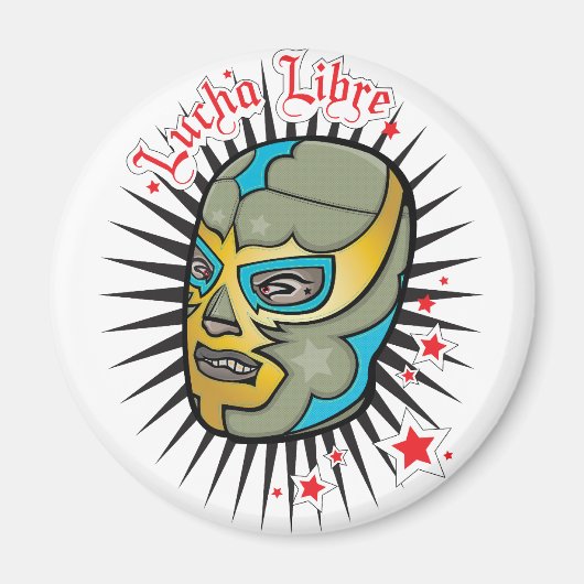Lucha Libre Mexican Wrestling Mask Magneet (Voorkant)
