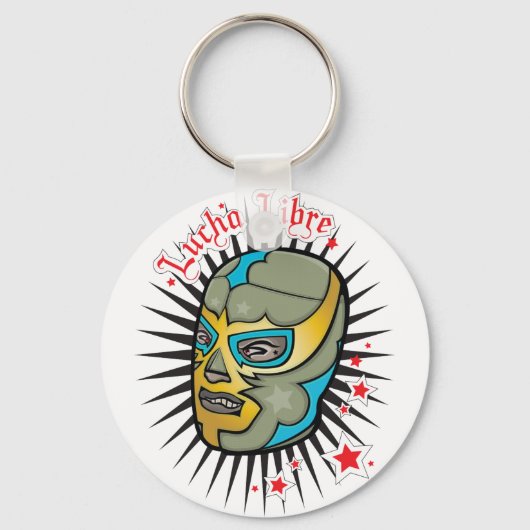 Lucha Libre Mexican Wrestling Mask Sleutelhanger (Voorkant)