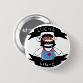 Lucha Libre Monkey Wrestlers Button. Ronde Button 5,7 Cm (Voorkant /achterkant)