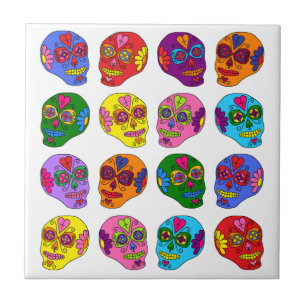 Lucha Libre Sugar Skull Tegeltje