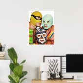 Lucha Libre Trio Poster (Thuiskantoor)