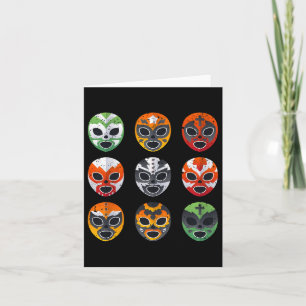 Lucha Libre Wrestling Mask Cinco de Mayo Mexican B Kaart