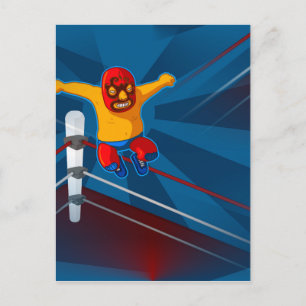 luchador briefkaart