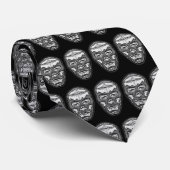 Luchador de lutte mexicaine Cravate noire et blanc (Roulé)