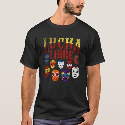 Luchador Masks Lucha Libre  2 T-shirt (Voorkant)