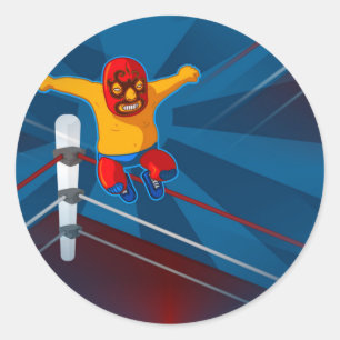 luchador ronde sticker