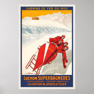 Luchon-Superbagneres Het Wintersportstation Poster