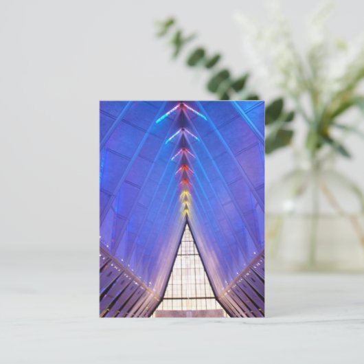 Lucht 1: Air Force Academy Chapel Briefkaart (Staand voorkant)