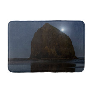 Lucht boven Haystack Rock Cannon Beach, Oregon Badmat