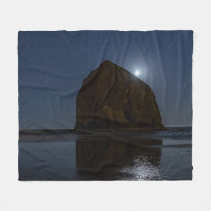 Lucht boven Haystack Rock   Cannon Beach, Oregon Fleece Deken
