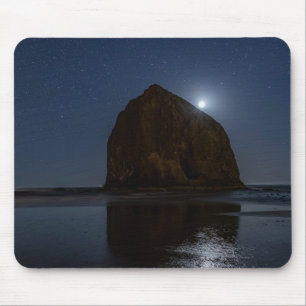 Lucht boven Haystack Rock Cannon Beach, Oregon Muismat