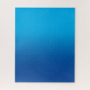 Lucht en diepblauwe monotone ombre legpuzzel
