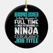 Lucht- en ruimtevaartingenieur Functie Titel Beroe Keramisch Ornament (Achterkant)