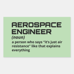 Lucht- en ruimtevaarttechnicus - Funny Definition Rechthoekige Sticker