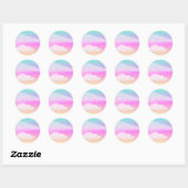 Lucht en Wolken: Vector Art: Ronde Sticker (Vel)