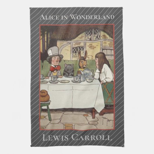 LUCHT IN WONDERLAND, LEWIS CARROLL CLASSIC NOVEL THEEDOEK (Verticaal)