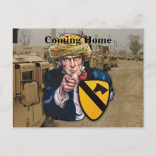 Lucht kav 1e cavalerie iraq patch briefkaart