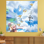 Lucht kunstschilderwerk — Afdrukken (Insitu (Woonkamer))