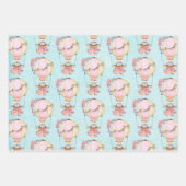 Lucht luchtballon met Beer Waterverf Inpakpapier Vel (Voorkant 3)