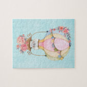 Lucht luchtballon met Beer Waterverf Legpuzzel (Horizontaal)