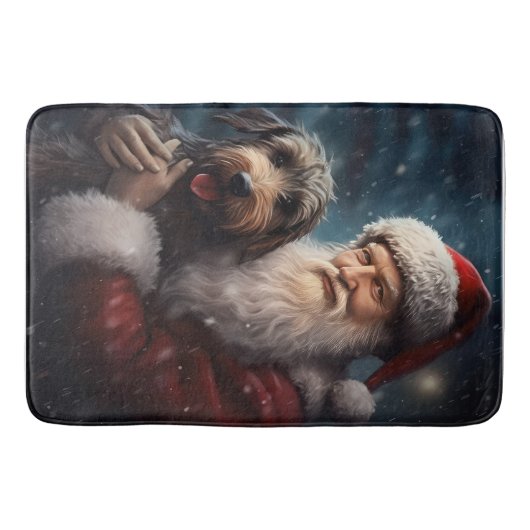 Lucht met Sinterklaas Feestelijke Kerstmis Badmat (Voorkant)