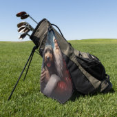 Lucht met Sinterklaas Feestelijke Kerstmis Golfhanddoek (Groen)