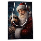 Lucht met Sinterklaas Feestelijke Kerstmis Medium Cadeauzakje (Voorkant)