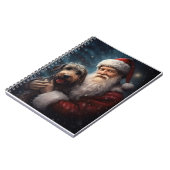 Lucht met Sinterklaas Feestelijke Kerstmis Notitieboek (Linkerzijde)