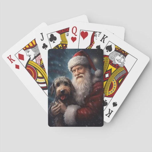 Lucht met Sinterklaas Feestelijke Kerstmis Pokerkaarten (Achterkant)