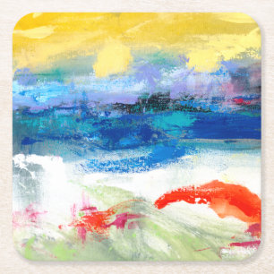 Lucht Schouder I Vierkante Kartonnen Onderzetter