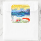 Lucht Schouder I Vierkante Sticker (Tas)