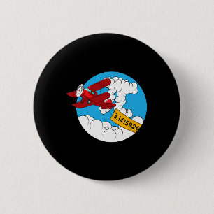 Lucht Vliegtuig Grappige Wiskunden Nerd Verjaardag Ronde Button 5,7 Cm
