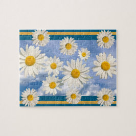 Lucht vol madeliefjes puzzel. legpuzzel