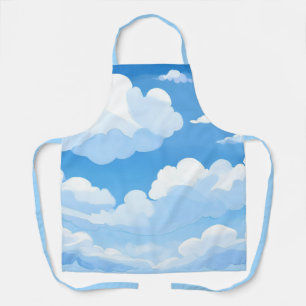 Lucht vol wolken Waterverf Blauwe Lucht Schilder Schort